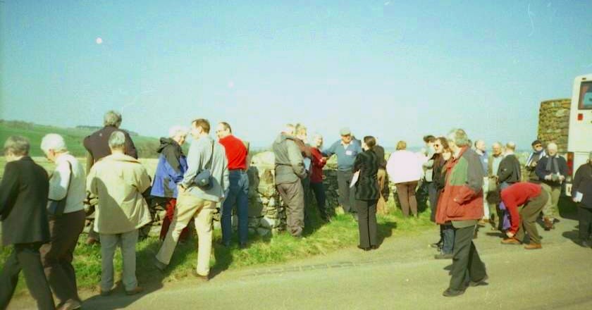 Conference delegates at the Yeavering site