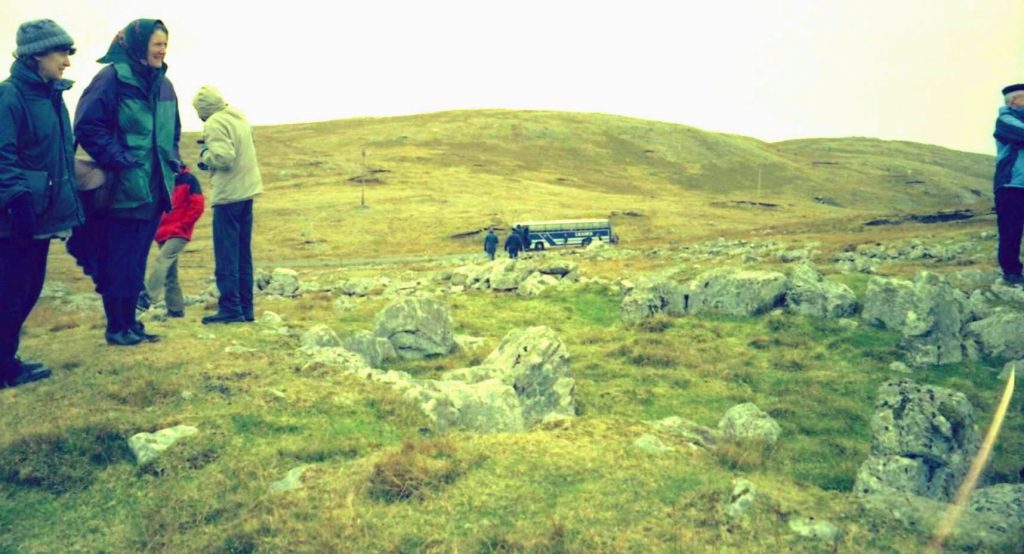 visiting the hut circles at Brouster
